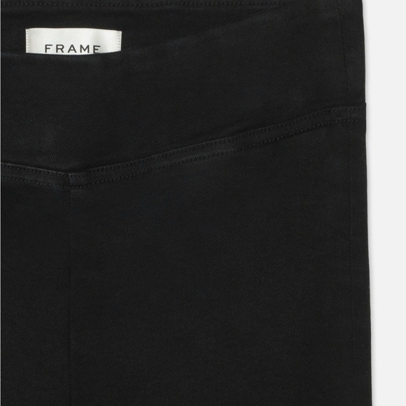 BRAND NEW WITH TAGS Frame Denim Jetset stirrup in sheen noir size 1 - Picture 3 of 5